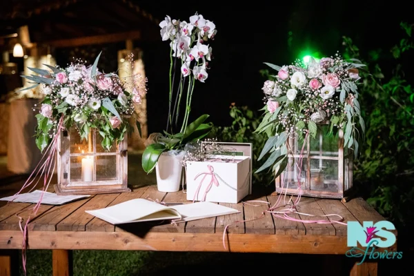 Τραπέζι ευχών γάμου ορχιδέα